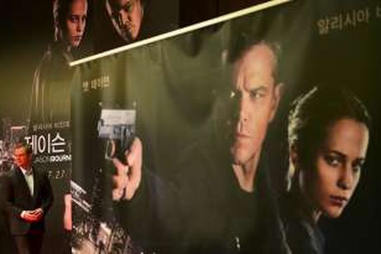 Matt Damon menghadiri konferensi pers untuk mempromosikan film Jason Bourne di Seoul, Korea Selatan, Jumat (8/7/2016).
