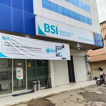 Ilustrasi kantor cabang Bank Syariah Indonesia (BSI).