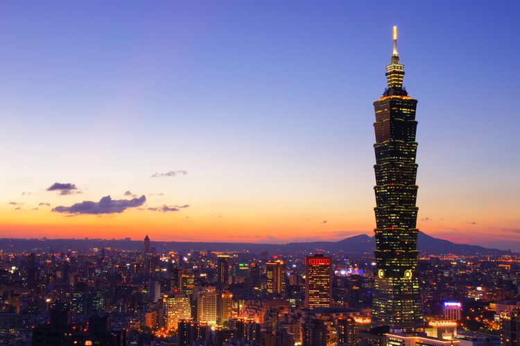 Menara Taipei 101 di Taiwan. Tiket pesawat murah Jakarta-Taiwan 2024.