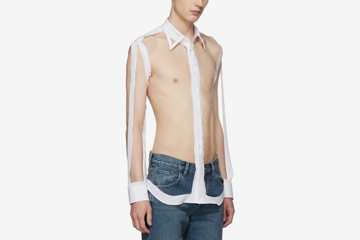 White Skeleton Shell Shirt Maison Margiela