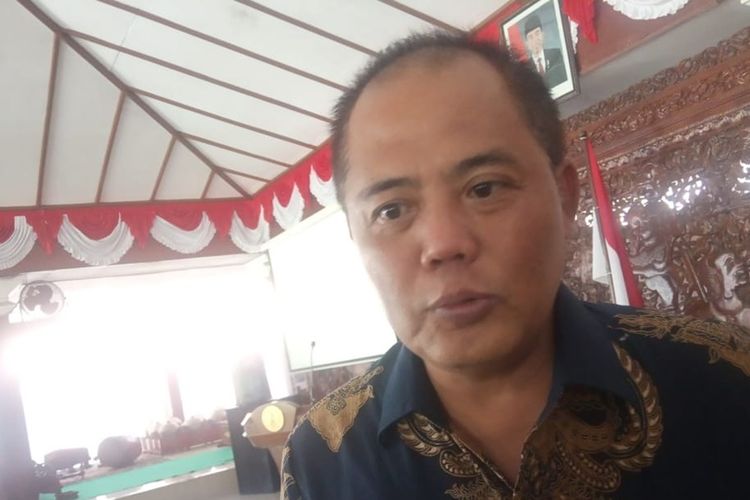 Bupati Karanganyar Juliyatmono di Karanganyar, Jawa Tengah, Senin (7/10/2019).