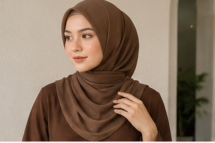 Inspirasi warna jilbab untuk baju coklat, mulai dari hitam, beige, dusty pink, hingga navy agar tampilan makin stylish dan elegan.