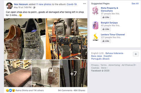 Viral Gambar Barang-barang Berjamur di Pusat Perbelanjaan Malaysia Setelah Tutup 2 Bulan