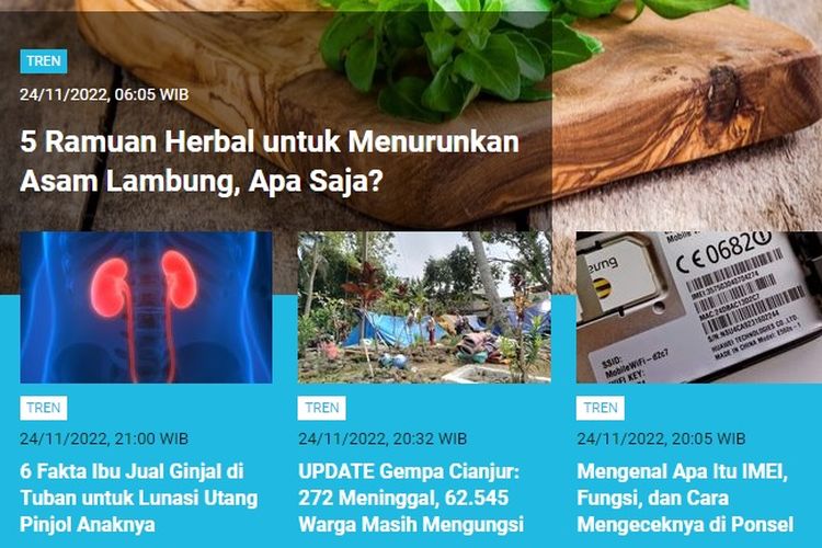 Link twibbon Hari Guru Nasional dan ramuan herbal penurun asam lambung menjadi berita populer Tren sepanjang Kamis (24/11/2022).