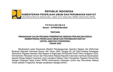 Pengadaan PPPK Kemen PUPR 2023