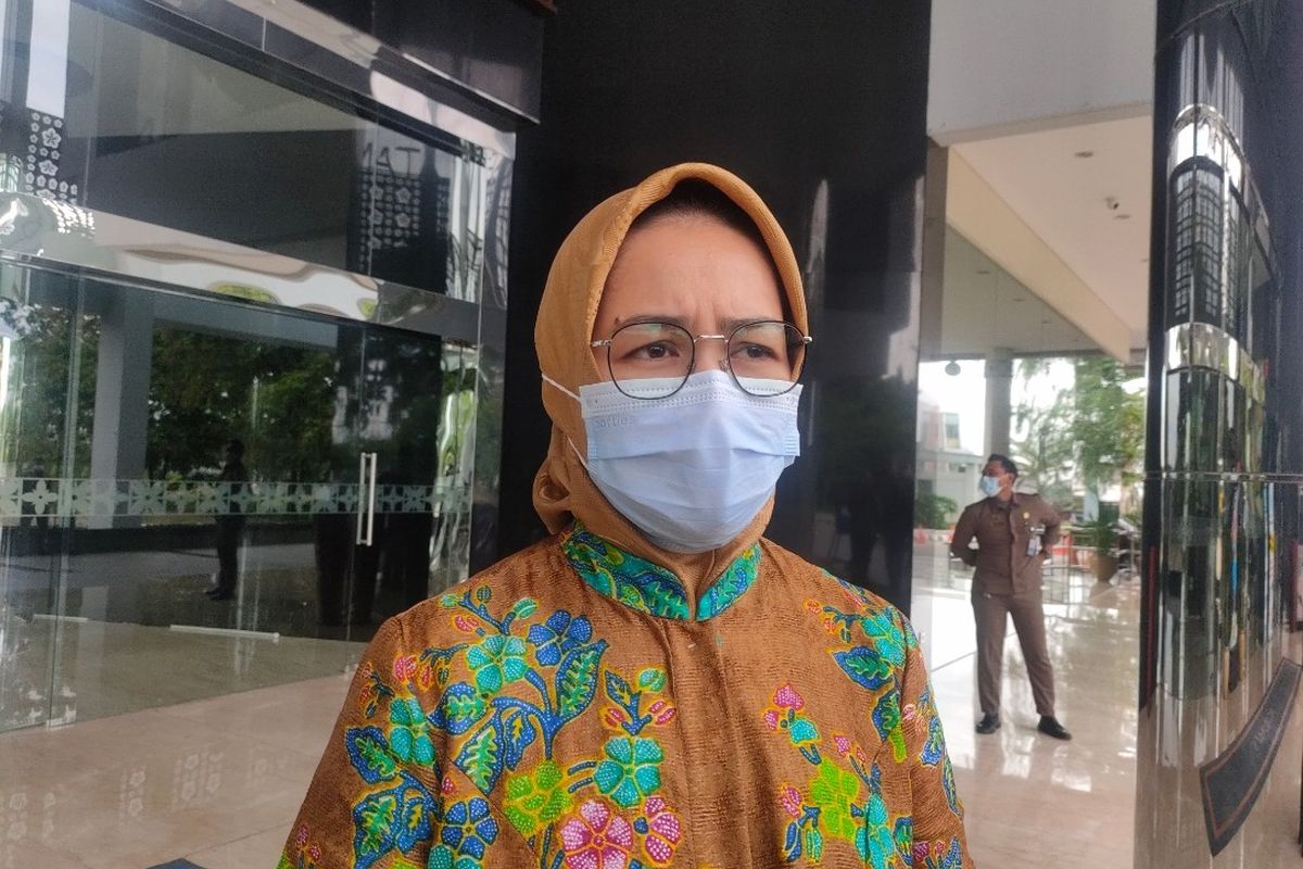 Wali Kota Tangerang Selatan Airin Rachmi Diany saat ditemui di Balai Kota Tangerang Selatan, Kamis (7/1/2021)