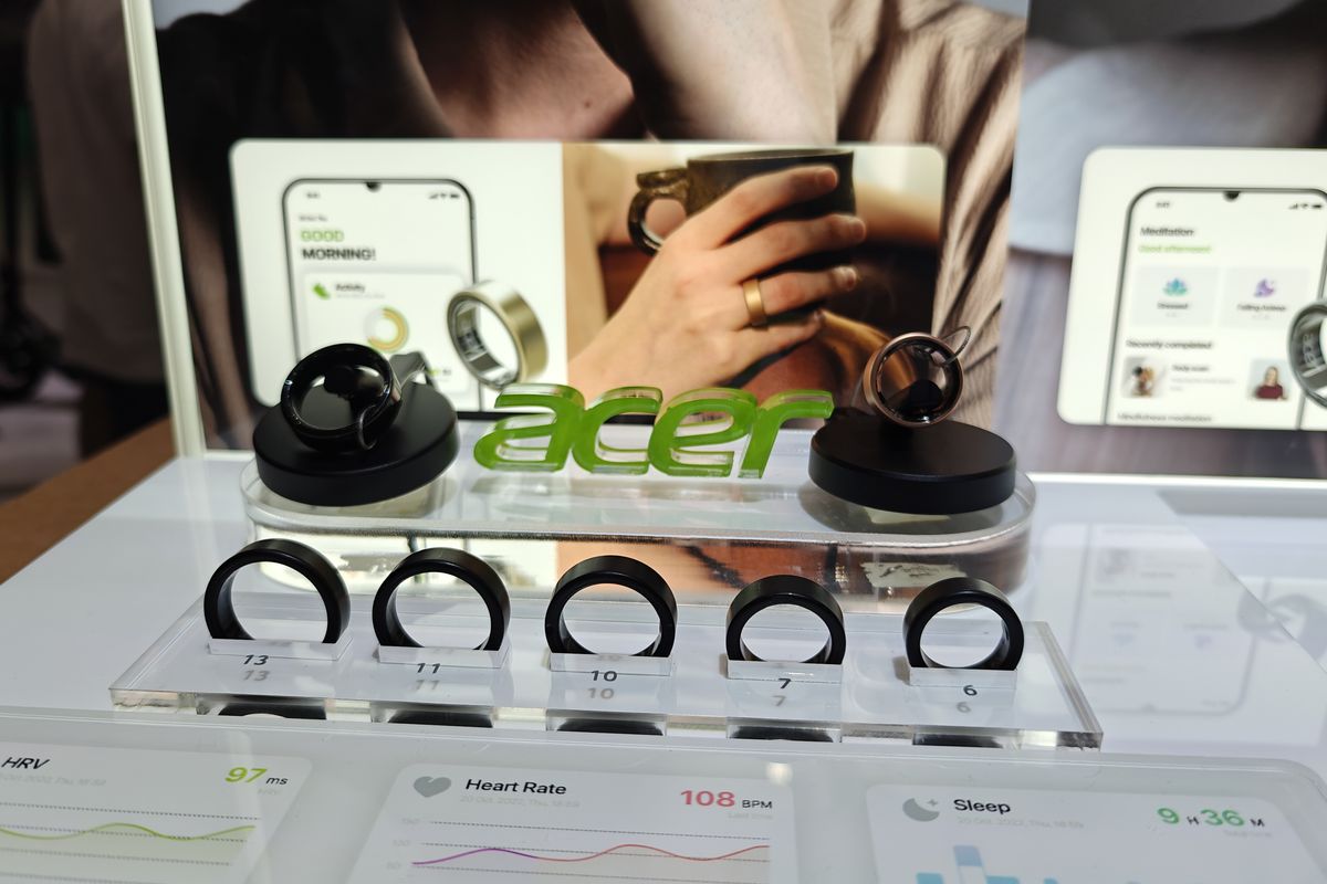 Acer FreeSense Ring dipajang di booth Acer Computex 2025