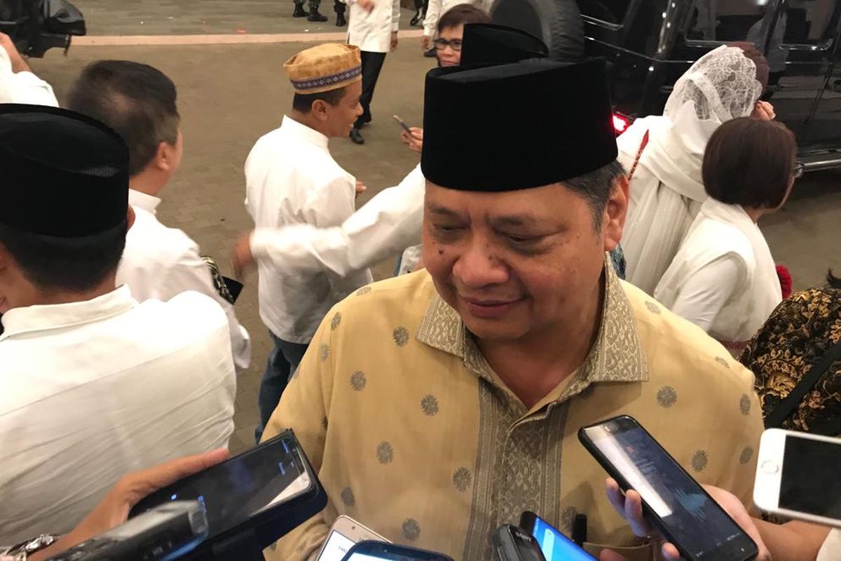 Menteri Perindustrian Airlangga Hartarto di Jakarta, Jumat (24/5/2019).