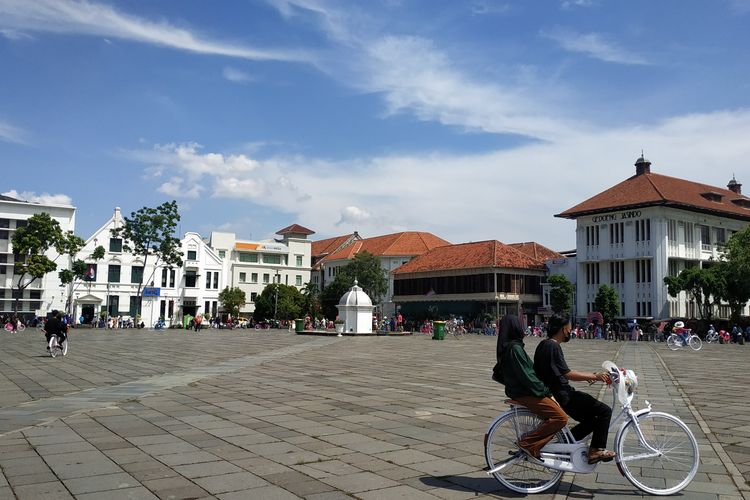 Kawasan Kota Tua pada hari kedua libur Lebaran, Selasa (3/5/2022).