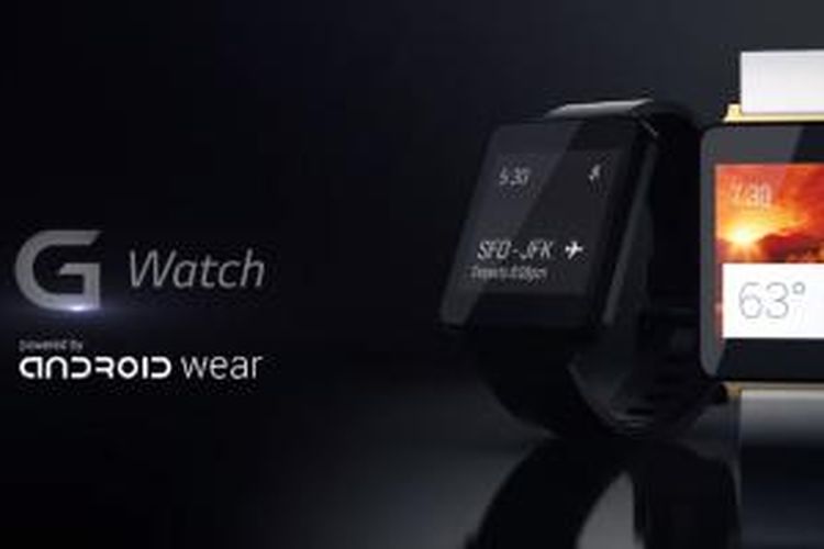 Jam tangan pintar, LG G Watch dengan platform Android Wear