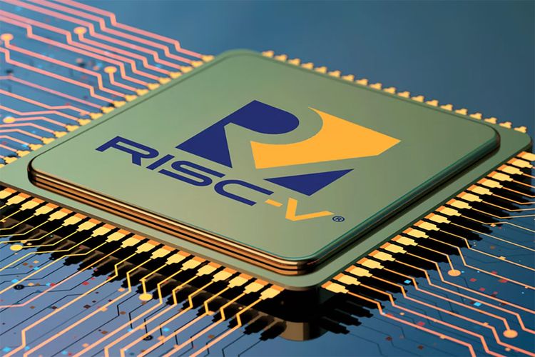 Ilustrasi chip dengan arsitektur RISC-V