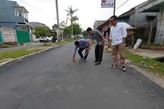 Aspal Dianggap Tipis, Jalan di Lampung Retak Setelah Sepekan Diperbaiki