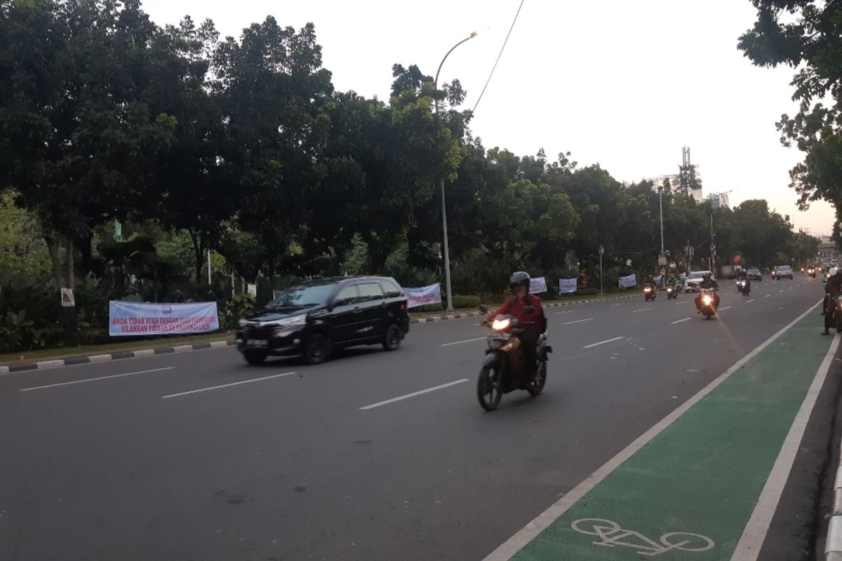 Jalan Medan Merdeka Selatan, Jakarta Pusat, pada Selasa (14/1/2020).