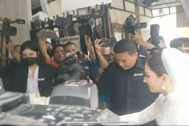 Jessica Mila di HKBP Rawamangun, Jakarta Timur, Jumat (5/5/2023).