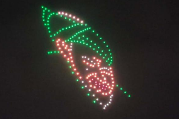 Drone Show Muktamar ke-35 NU Jombang Tampilkan Wajah Pendiri Nahdlatul Ulama