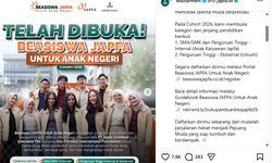 Pendaftaran Beasiswa JAPFA 2026 Buka sampai 16 Agustus, Ada Bantuan UKT