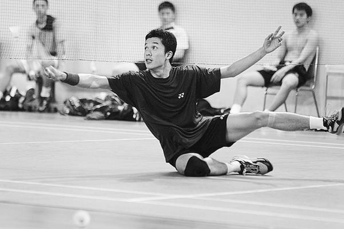 Pemain tunggal putra Taufik Hidayat berlatih di Pusat Pelatihan Bulu Tangkis PBSI di Cipayung, Jakarta Timur, Rabu (1/2). Indonesia mengikuti babak kualifikasi Piala Thomas-Uber di Makau mulai 10 Februari.