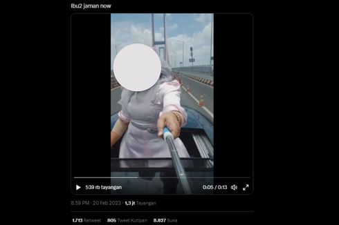 Viral, Video Seorang Ibu Bergaya di Sunroof Saat Mobil Melaju, Ini Kata Pakar Tranportasi