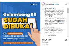 Kartu Prakerja Gelombang 65 Resmi Dibuka, Ini Syarat dan Besaran Insentif yang Diterima