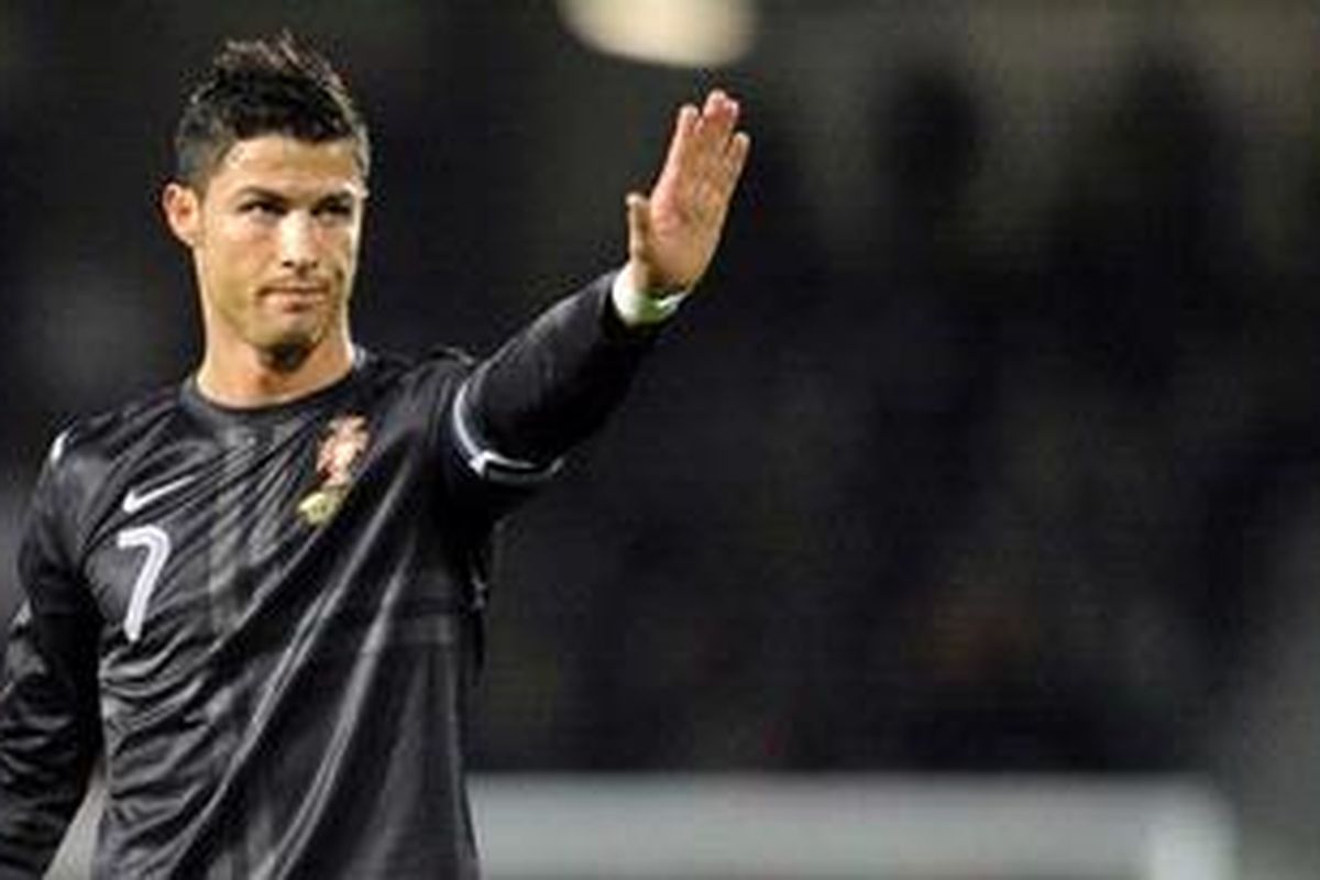 Gelandang Portugal dan Real Madrid, Cristiano Ronaldo.
