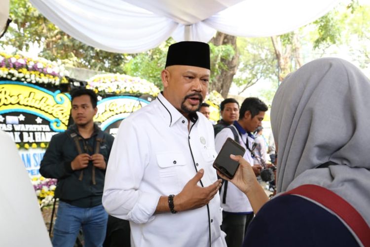 Kepala BPPT, Hammam Riza, saat menghadiri pemakaman BJ Habibie pada Kamis (12/9/2019).