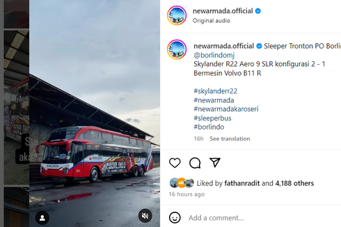 Bus Baru PO Borlindo, Punya Kabin Sleeper dan Livery Baru