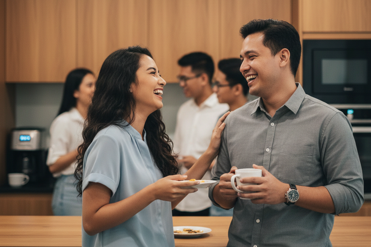 Ilustrasi rekan kerja.