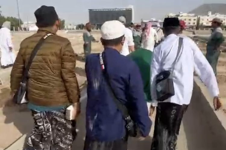 Ilustrasi pemakaman jemaah haji di Arab Saudi. 