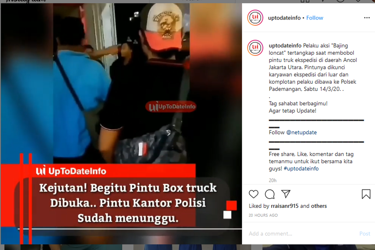 Komplotan bajing loncat di Pademangan dibawa ke kantor polisi begitu aksinya yang ingin mencuri paket dalam mobil pengiriman barang diketahui warga. 