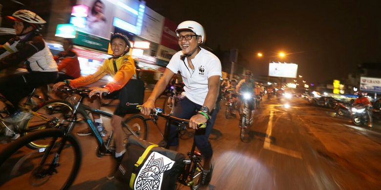 Agustinus Gusti Nugroho alias Nugie yang siap ambil bagian dalam even Bersepeda di Jantung Borneo, Kalimantan Barat pada 28 Oktober 2017.