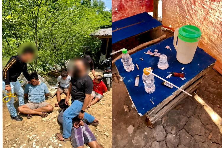 Gubuk Lokasi Transaksi Narkoba di Lampung Tengah Digerebek, Polisi Tangkap 4 Orang