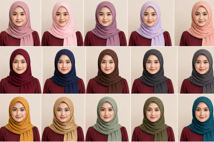 Baju Maroon Cocok dengan Jilbab Warna Apa? Ini 25 Kombinasinya