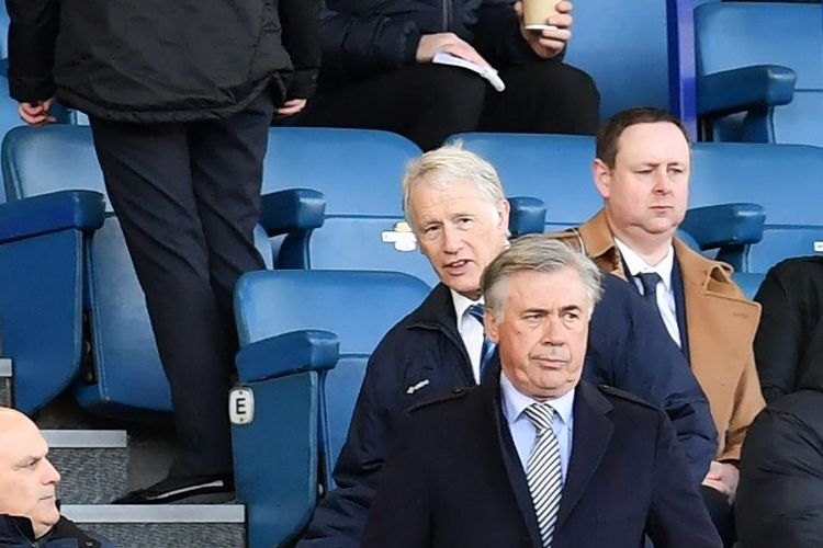 Pelatih Everton, Carlo Ancelotti, saat menghadiri laga Everton vs Arsenal di Goodison Park pada 21 Desember 2019.