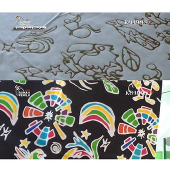 Motif Batik Asian Para Games yang dibuat oleh Komunitas Difabel Blora Mustika