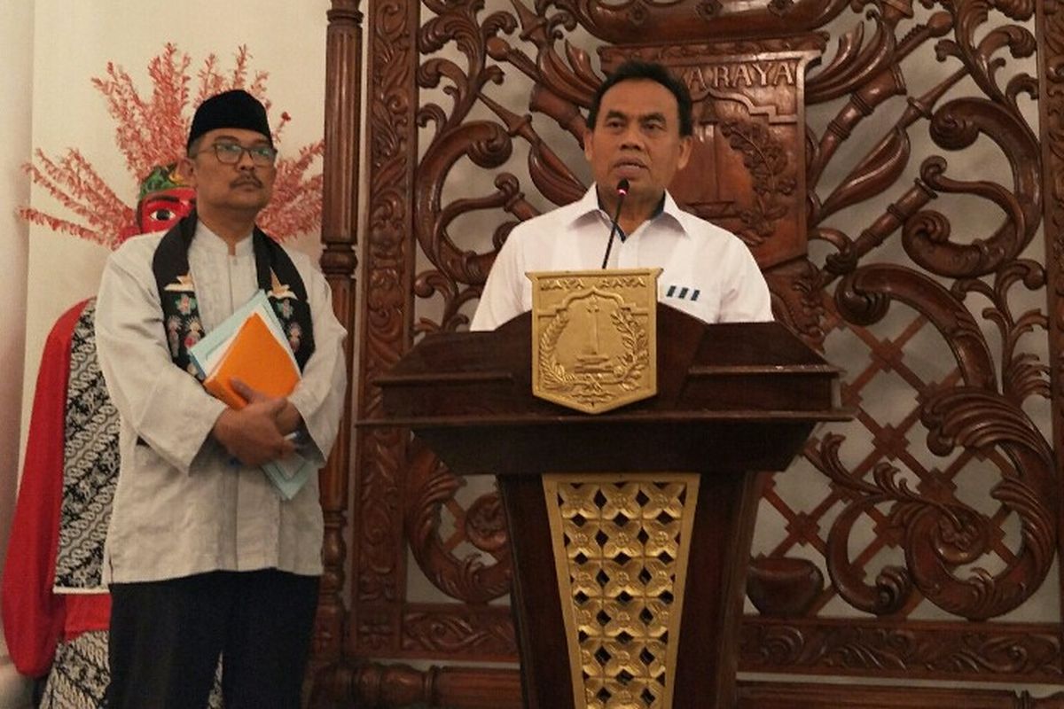 Sekretaris Daerah (Sekda) DKI Jakarta Saefullah di Balai Kota DKI Jakarta, Jalan Medan Merdeka Selatan, Jumat (11/10/2019).