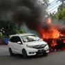 Terbakar, Mobil Rombongan Pemudik Asal Surabaya Sisa Kerangka