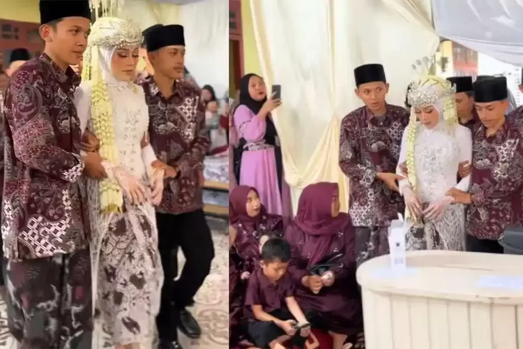 Momen Haru Ami, Pengantin di Lampung Timur Dikawal 10 Saudara Laki-laki ke Pelaminan
