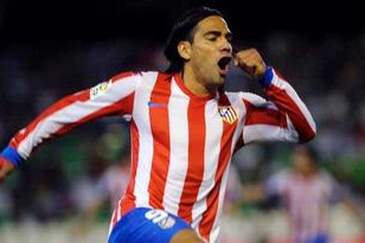 Penyerang Atletico Madrid, Radamel Falcao.