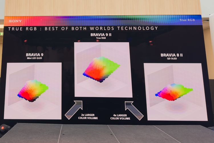 Perbedaan layar True RGB dengan layar TV Sony konvensional.