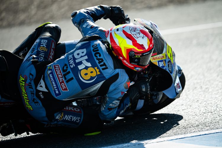 Fermin Aldeguer saat berlaga pada MotoGP Spanyol 2025