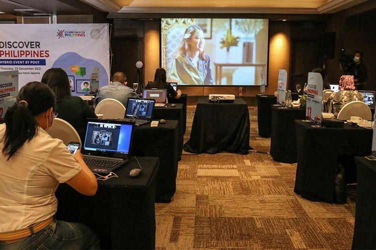 Acara Discover Philippines Hybrid Event by PDOT yang diselenggarakan oleh TCC Indonesia di Jakarta, (23/12/2021).