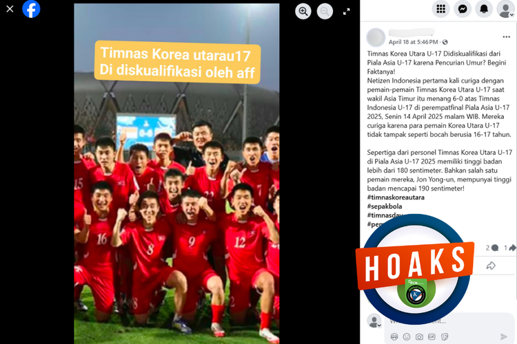 INFOGRAFIK: Muncul Hoaks Timnas U-17 Korea Utara Didiskualifikasi AFF