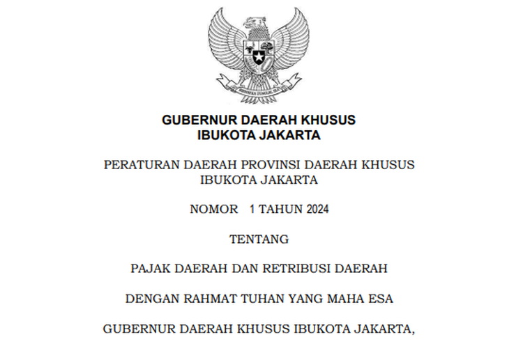 Perda DKI Jakarta Nomor 1 Tahun 2024, salah satunya mengatur penghapusan BBNKB II atau bea balik nama kendaraan bermotor bekas