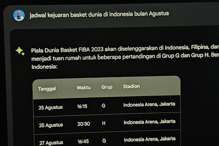 Ilsutrasi Google Bard yang sekarang sudah mendukung percakapan dalam Bahasa Indonesia.
