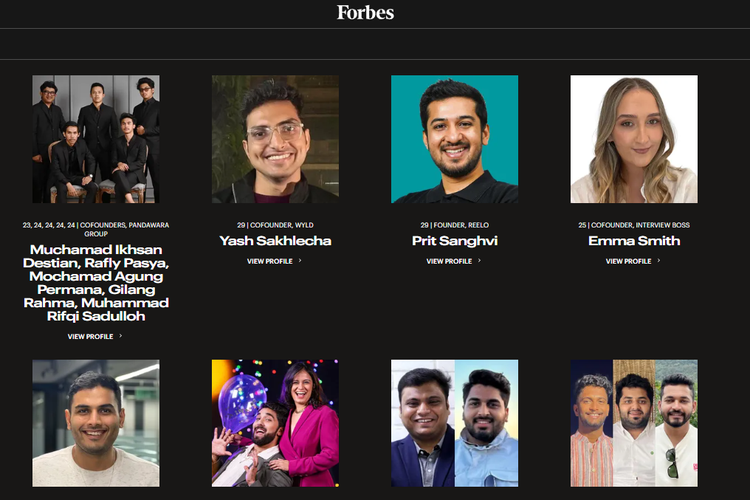 Deretan anak muda Indonesia yang masuk dalam daftar Forbes 30 Under 30 Asia 2025