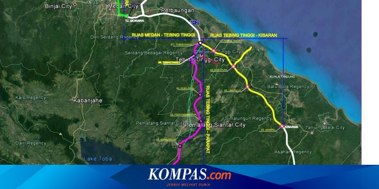 Ini Peta Jalan Tol Tebing Tinggi Parapat Dan Kuala Tanjung