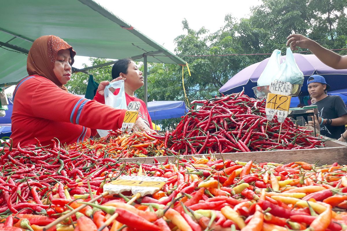 Jelang Natal dan Tahun Baru 2021, harga beberapa komoditas pangan mulai mengalami kenaikan harga. Terbaru harga komoditas pangan yang mengalami kenaikan signifikan terjadi pada harga jual cabai.