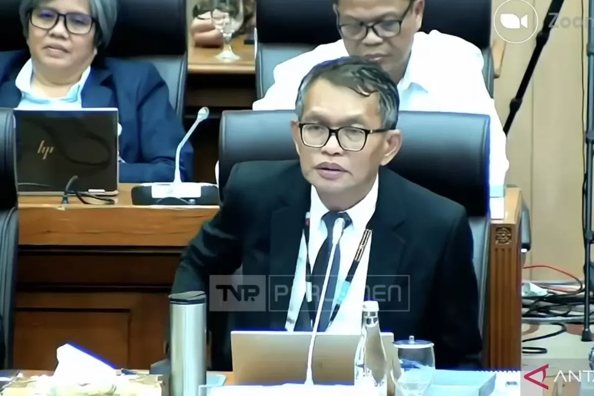 Tangkapan layar - Plt  Deputi Bidang Pengelolaan Sampah Limbah dan Bahan Berbahaya Beracun (PSLB3) KLH/BPLH Erik Teguh Primiantoro dalam rapat dengar pendapat dengan Komisi XII DPR RI di Jakarta, Senin (26/1/2026). 