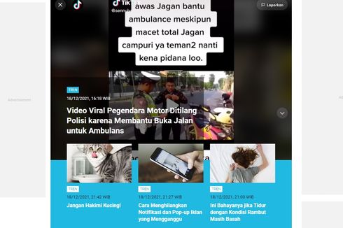 [POPULER TREN] Viral, Video Pengendara Motor Ditilang Polisi karena Membantu Ambulans | Jadwal Libur Sekolah dan Ambil Rapor di Sejumlah Provinsi