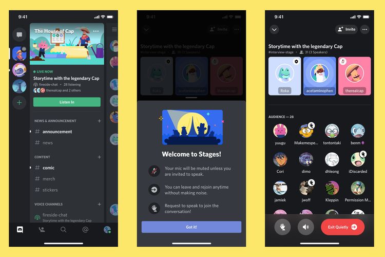 Fitur Stage Channels di aplikasi Discord